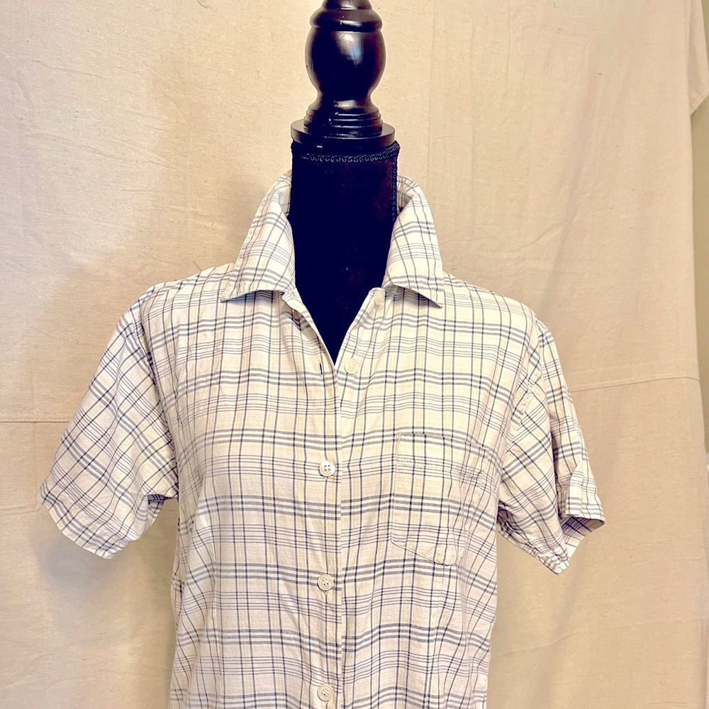 Bugle Boy Originals- vintage plaid button down L